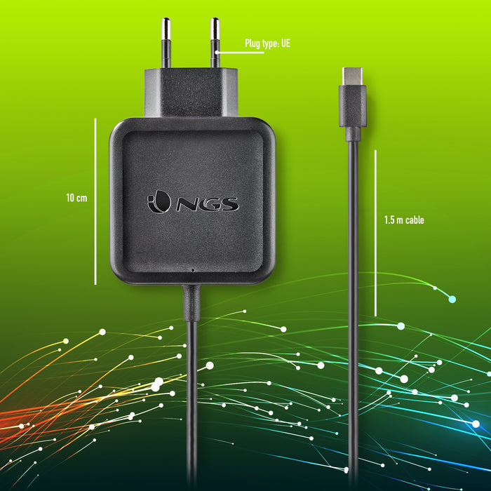 EAN 8435430620085 - NGS ﻿﻿W-45W TYPEC Portátil, Smartphone, Tableta Negro Corriente alterna Interior imagen 8