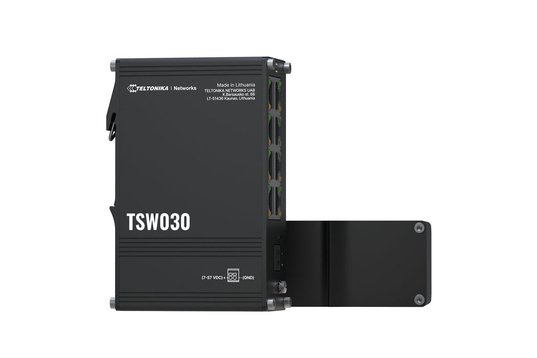 EAN 4779051841431 - Teltonika NETWORKS TSW030 8-Port Ethernet Switch No administrado Fast Ethernet (10/100) Negro imagen 9