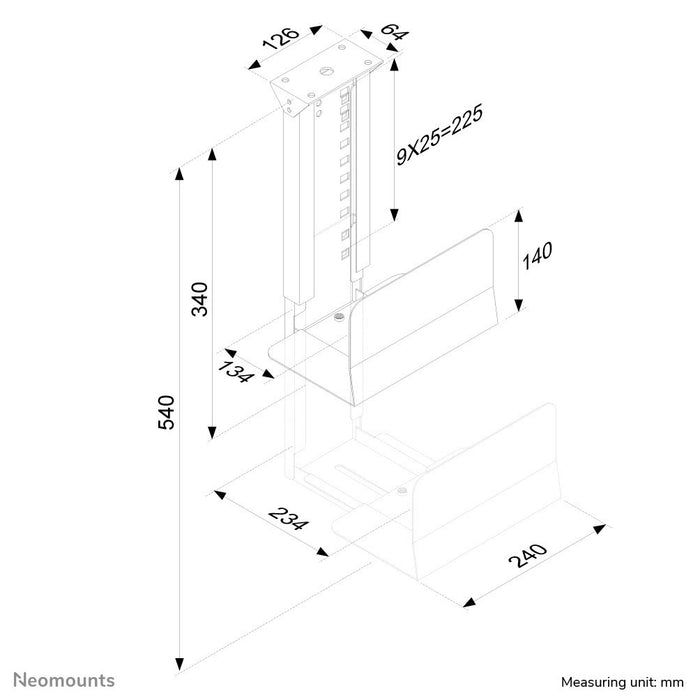EAN 8717371441371 - Neomounts CPU-D200SILVER soporte de CPU Soporte de CPU para instalación en escritorio Plata imagen 4