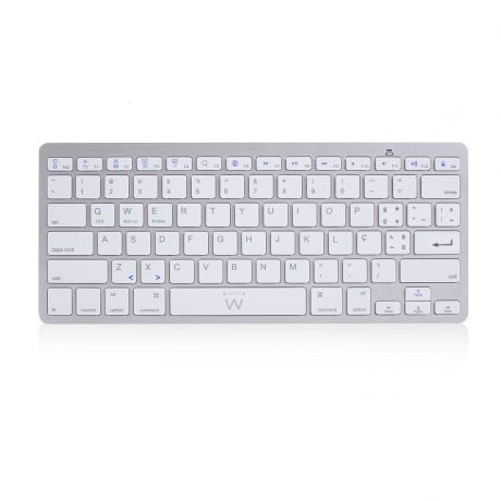 EAN 8056045878304 - Ewent EW3119 teclado Hogar Bluetooth QWERTY Portugués Plata, Blanco imagen 1