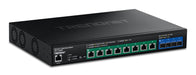 EAN 0710931162929 - Trendnet TPE-7124SBF switch Gestionado 10G Ethernet (100/1000/10000) Energía sobre Ethernet (PoE) Negro imagen 1
