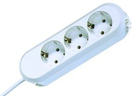 EAN 4016514003884 - Bachmann 3x Schuko H05VV-F 3G 1.50mm² 16A/3680W 5m base múltiple 3 salidas AC Blanco imagen 1