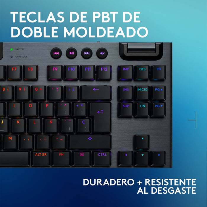 EAN 5099206121843 - Logitech G G915 X LIGHTSPEED TKL teclado Juego USB + RF Wireless + Bluetooth QWERTY Español Negro imagen 7