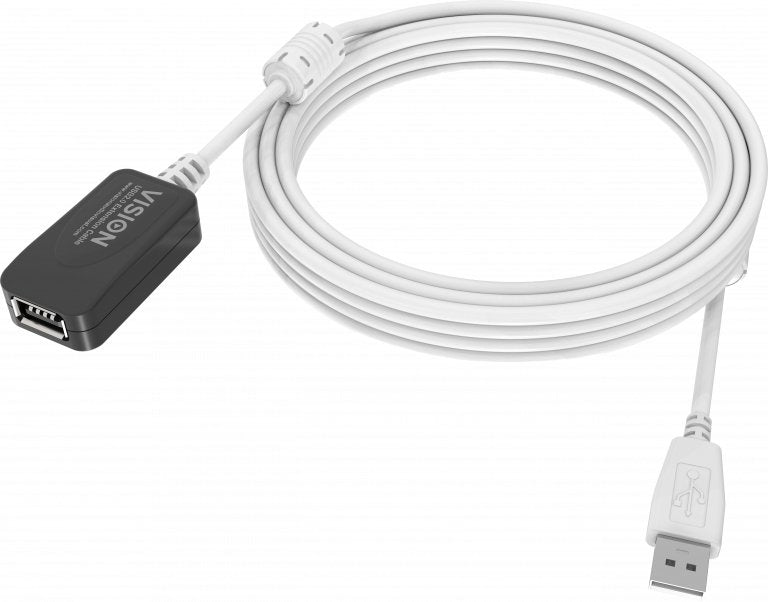 EAN 4500880000009 - Vision TC 5MUSBEXT+ cable USB USB 2.0 5 m USB A Blanco imagen 1