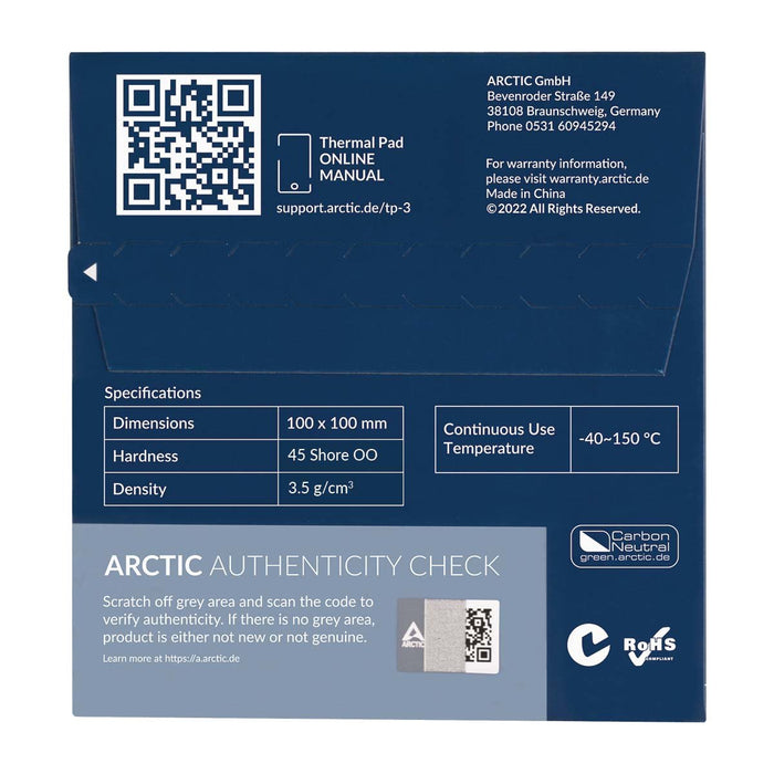 EAN 4895213703970 - ARCTIC TP-3 compuesto disipador de calor Parche térmico imagen 5