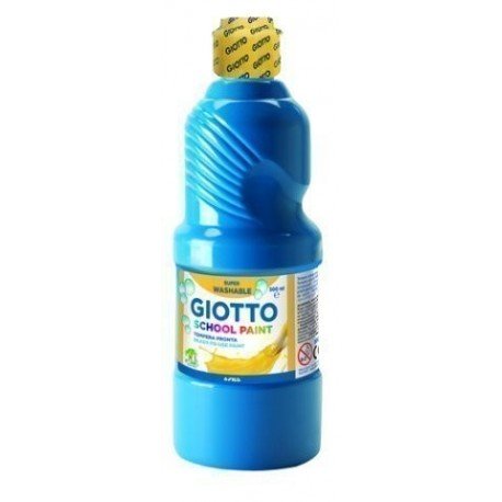 EAN 8000825535512 - Giotto Témpera Escolar 500 ml Botella Azul, Cian imagen 1