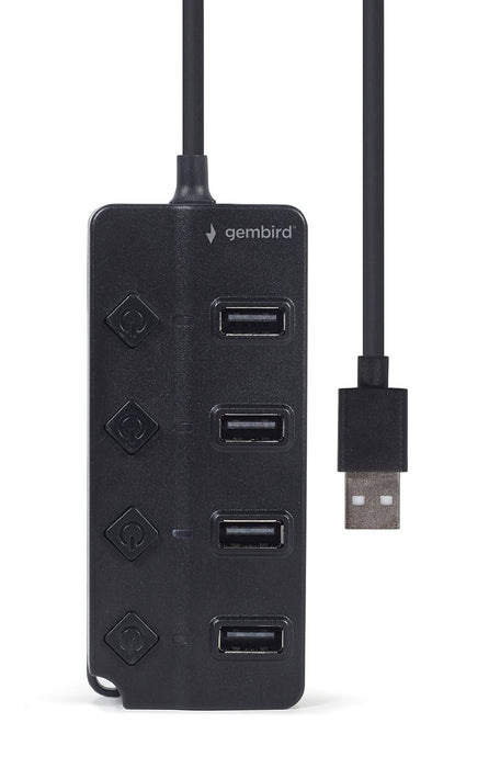 EAN 8716309124683 - Gembird USB 2.0 powered 4-port hub with switches black USB 2.0 Type-A Negro imagen 6