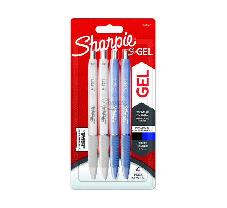 EAN 3026981626470 - Sharpie 2162647 bolígrafo de gel Bolígrafo de gel de punta retráctil Negro, Azul, Cotton pearl 4 pieza(s) imagen 1