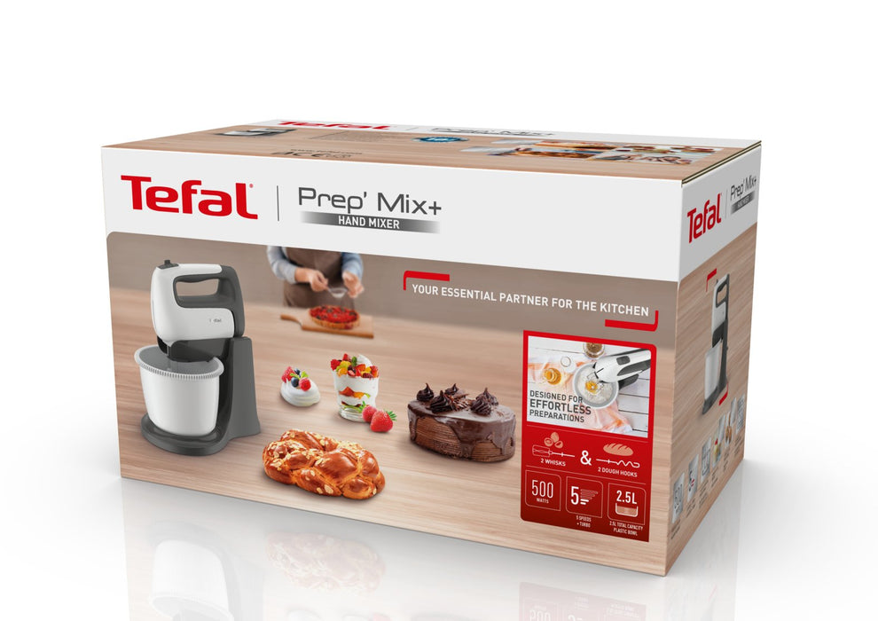 EAN 3016667245125 - Tefal Prep'Mix+ HT4641 Batidora de varillas 500 W Gris, Blanco imagen 6