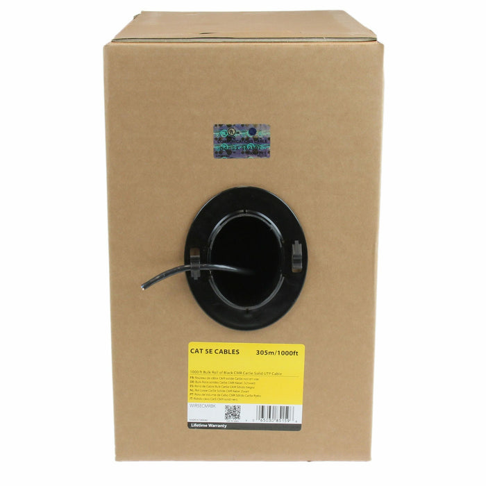 EAN 0065030851596 - StarTech.com WIR5ECMRBK cable de red 304,9 m U/UTP (UTP) imagen 2