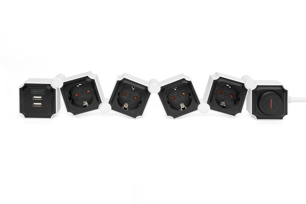 EAN 4016032463917 - Digitus DA-70620 base múltiple 1,6 m 4 salidas AC Interior Negro, Blanco imagen 2