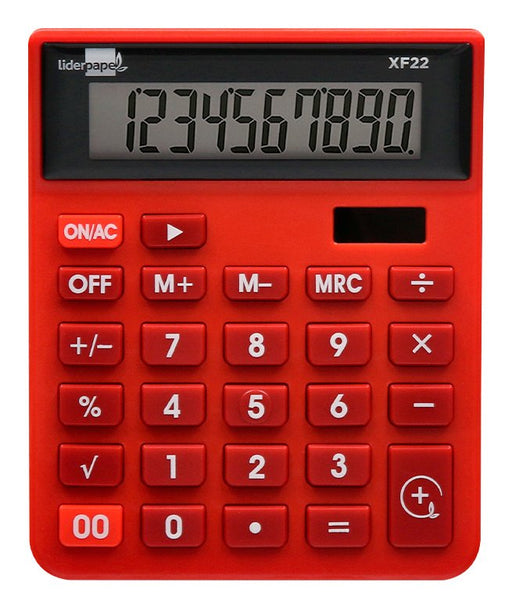 EAN 8423473040816 - Liderpapel XF22 calculadora Escritorio Calculadora básica Rojo imagen 1