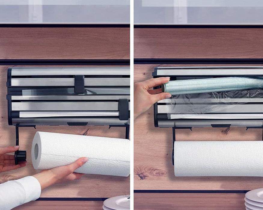 EAN 4006501257932 - Leifheit 25793 portarollo de papel Soporte para toallas de papel colgado en pared Acero inoxidable Negro, imagen 2