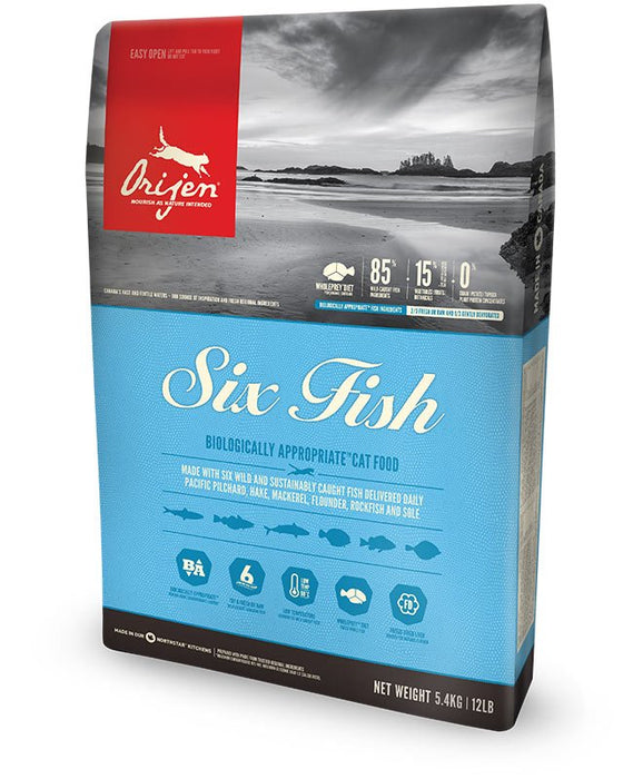 EAN 64992281182 - Orijen Six Fish alimento seco para gatos 1,8 kg Adulto Pescados imagen 1