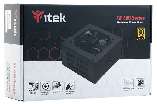 EAN 8056157881049 - itek GF750 unidad de fuente de alimentación 750 W 24-pin ATX ATX Negro imagen 2