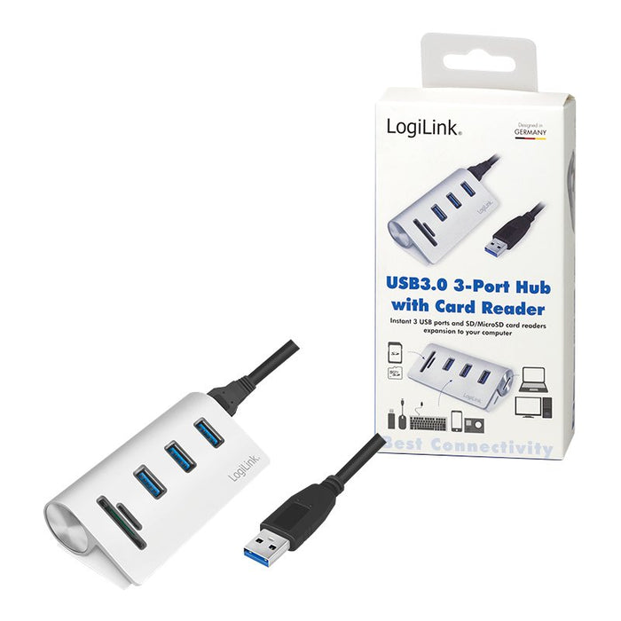 EAN 4052792053029 - LogiLink CR0045 hub de interfaz USB 3.2 Gen 1 (3.1 Gen 1) Type-A 5000 Mbit/s Plata imagen 9