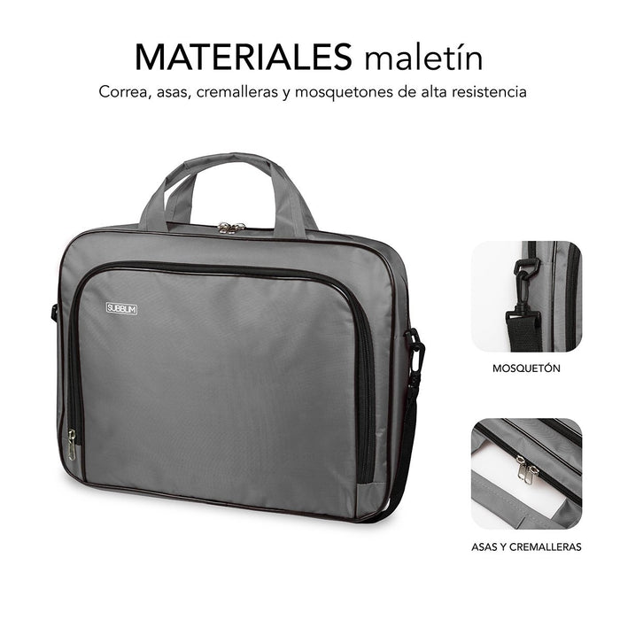 EAN 8436586741266 - SUBBLIM SUB-LB-1OLB051 maletines para portátil 40,6 cm (16") Maletín Toploader Gris imagen 3