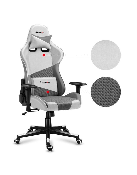 EAN 5903796012989 - Huzaro Force 6.2 Silla para videojuegos de PC Asiento (de seguridad) de butaca Gris, Blanco imagen 9