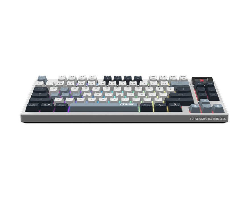 EAN 4711377284134 - MSI FORGE GK600 TKL WIRELESS SKY teclado Juego USB + Bluetooth QWERTY Inglés del Reino Unido Azul, Blanco imagen 4
