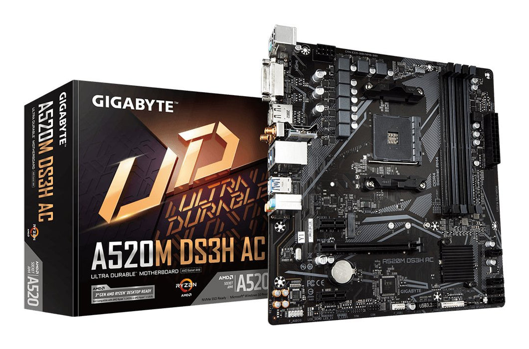 EAN 4719331810696 - GIGABYTE A520M DS3H AC placa base AMD A520 Zócalo AM4 micro ATX imagen 1