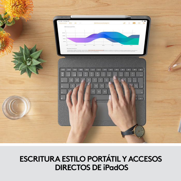 EAN 5099206095724 - Logitech 920-010211 teclado para móvil QWERTY Español Smart Connector Gris imagen 16