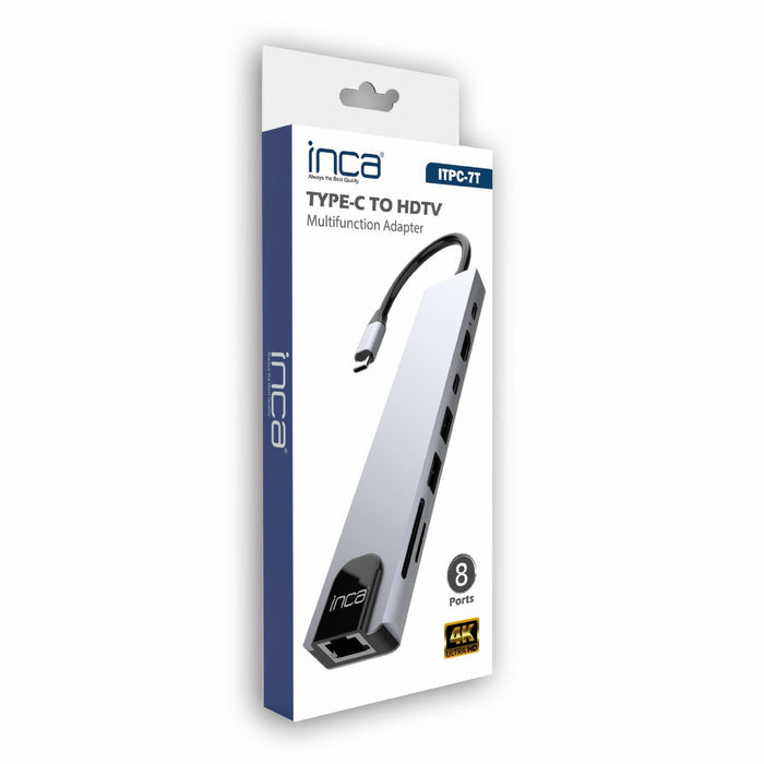 EAN 8681949014222 - Inca ITPC-7T hub de interfaz USB Tipo C 1000 Mbit/s Aluminio imagen 7