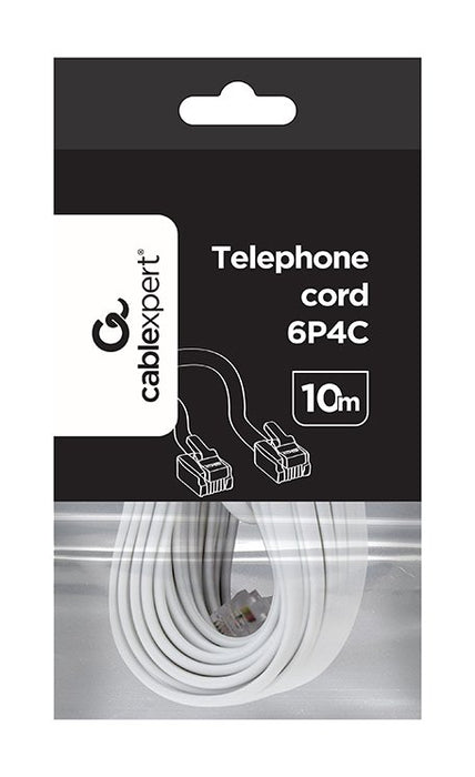 EAN 8716309035767 - Gembird TC6P4C-10M cable telefónico Blanco imagen 3