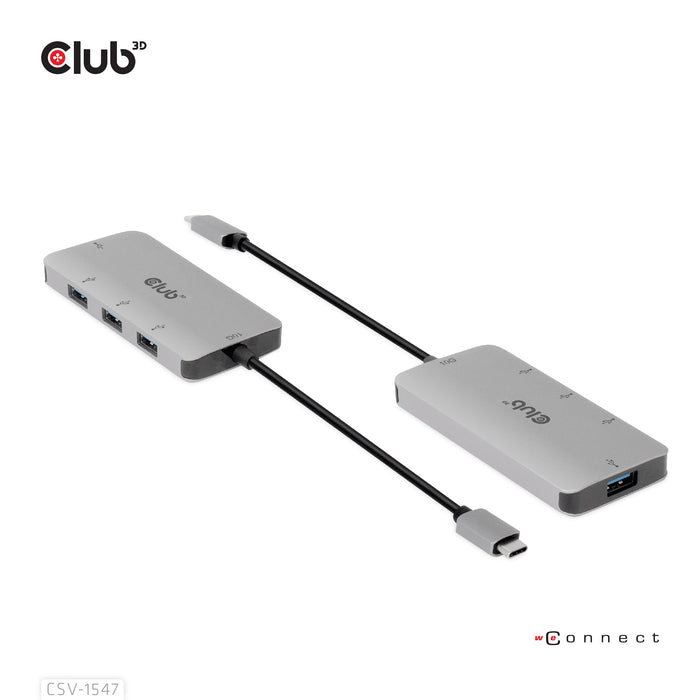 EAN 8719214472375 - CLUB3D CSV-1547 hub de interfaz USB 3.2 Gen 2 (3.1 Gen 2) Type-C 10000 Mbit/s Negro, Plata imagen 2