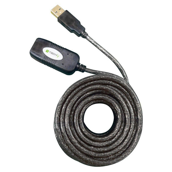 EAN 8054529023646 - Techly IUSB-REP10TY cable USB USB 2.0 10 m USB A Negro imagen 7