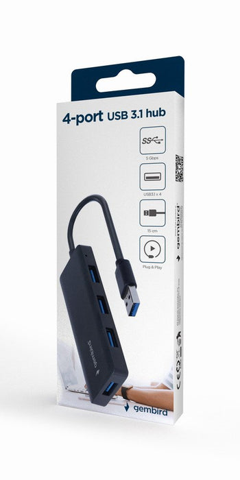 EAN 8716309117012 - Gembird UHB-U3P4-03 base para portátil y replicador de puertos Alámbrico USB 3.2 Gen 1 (3.1 Gen 1) Type-A imagen 3