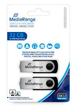 EAN 4260459619468 - MediaRange MR911-2 unidad flash USB 32 GB USB tipo A 2.0 Negro, Plata imagen 1