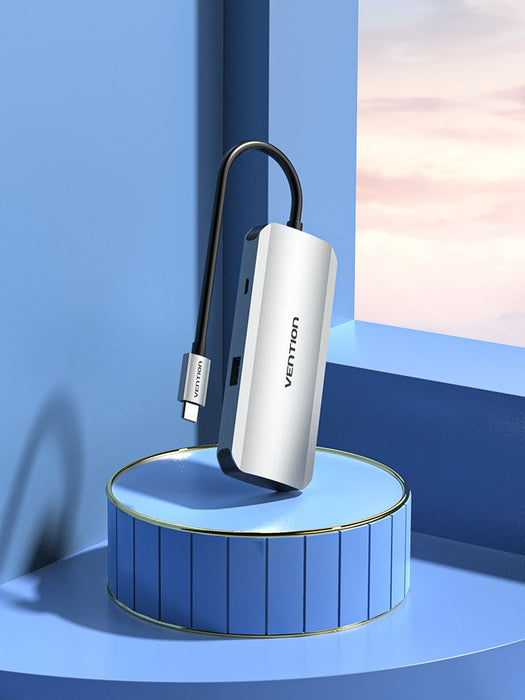 EAN 6922794754744 - Vention TNAHB hub de interfaz USB Tipo C 5000 Mbit/s Gris imagen 2