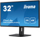 EAN 4948570121335 - iiyama ProLite XB3288UHSU-B5 pantalla para PC 80 cm (31.5") 3840 x 2160 Pixeles 4K Ultra HD LCD Negro imagen 4