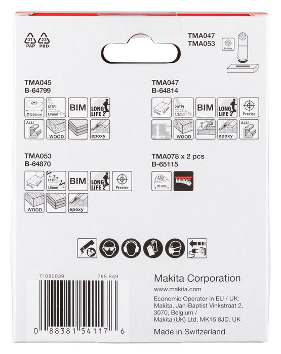 EAN 0088381541176 - Makita B-67511 disco de afilar Aluminio, Plástico, Madera Juego de accesorios imagen 6
