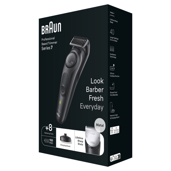 EAN 4210201448372 - Braun BeardTrimmer 7 80708231 depiladora para la barba Batería 40 2 cm Negro imagen 3