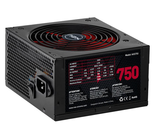 EAN 8436532161995 - NOX NXS750 unidad de fuente de alimentación 750 W 20+4 pin ATX Negro, Rojo imagen 1