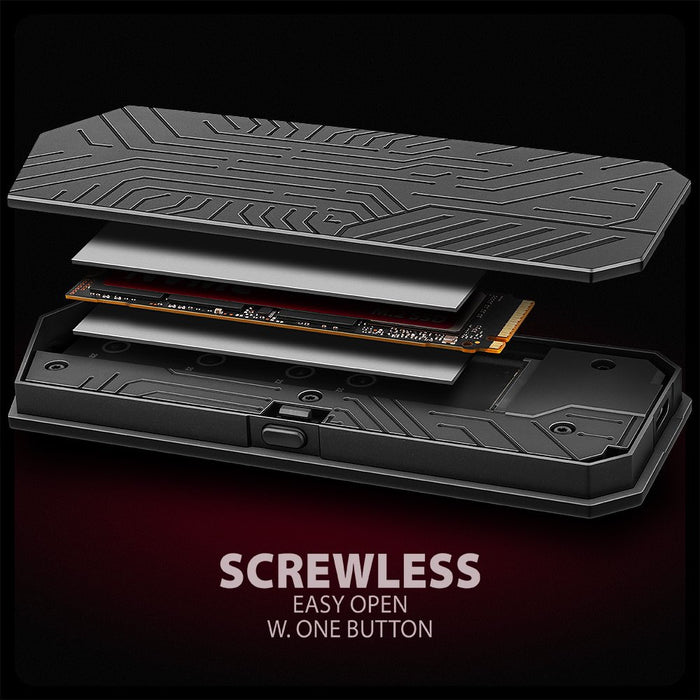 EAN 8595247908544 - Axagon EEM2-GAM, USB-C 10Gbps - NVMe & SATA SSD GAME M.2 box, bezšroubkový Caja externa para unidad de es imagen 14