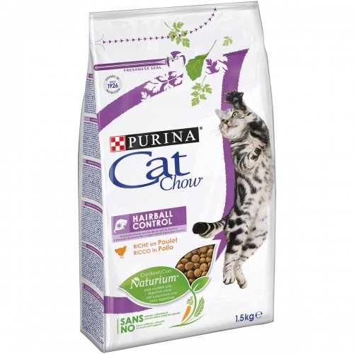 EAN 5997204514486 - Purina CAT CHOW HAIRBALL CONTROLL alimento seco para gatos 1,5 kg Adulto Pollo imagen 1