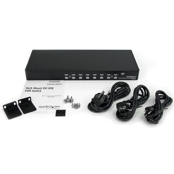 EAN 0065030842303 - StarTech.com SV831DVIU interruptor KVM Montaje en rack Negro imagen 4