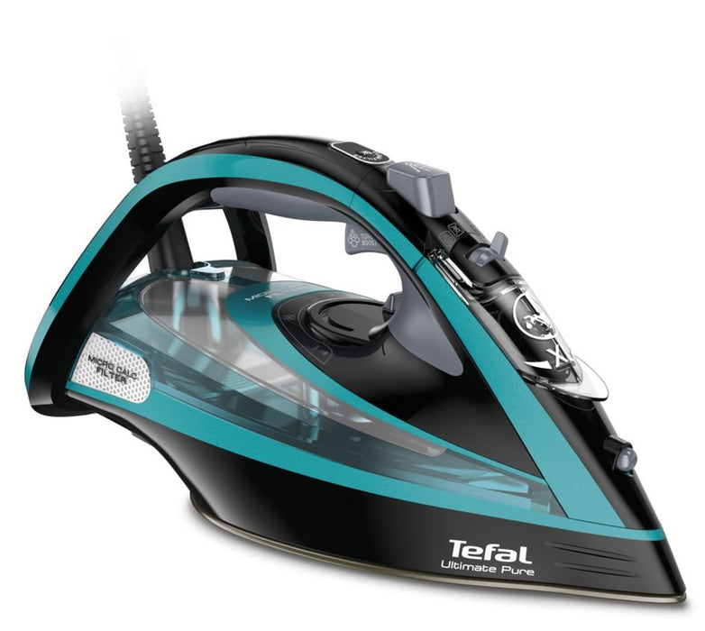 EAN 3121040071441 - Tefal Ultimate Pure FV9844 Plancha vapor-seco Suela Durilium Autoclean 3200 W Negro, Azul imagen 10