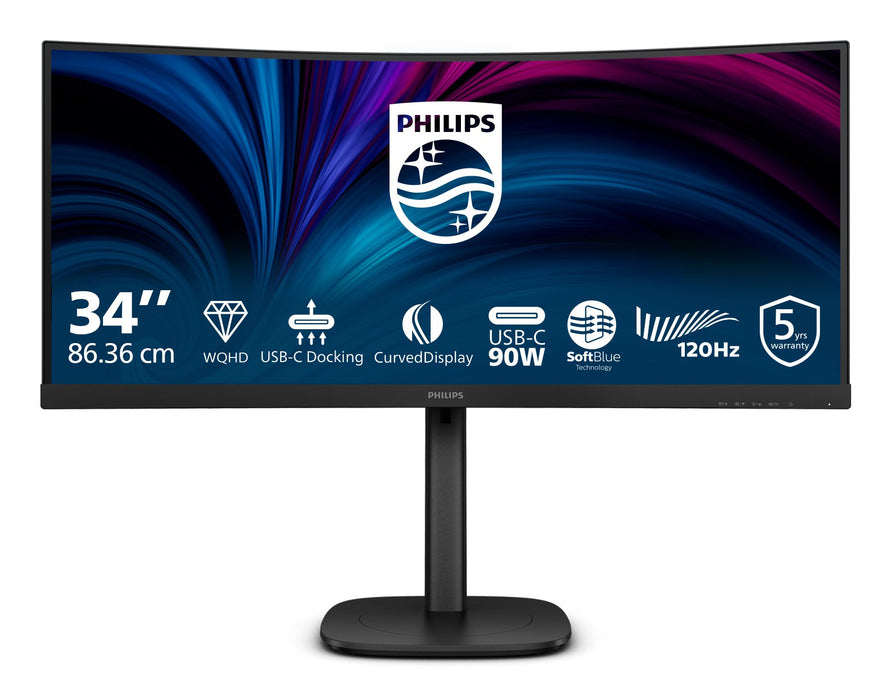 EAN 8721038002409 - Philips 3000 series 34B2U3600C/00 pantalla para PC 86,4 cm (34") 3440 x 1440 Pixeles Wide Quad HD LCD Neg imagen 1