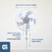 EAN 8426156012797 - Grunkel FAN-165R ventilador Blanco imagen 3