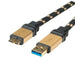 EAN 7611990125463 - ROLINE 11.02.8878 cable USB USB 3.2 Gen 1 (3.1 Gen 1) 0,8 m USB A Micro-USB B Negro, Oro imagen 2