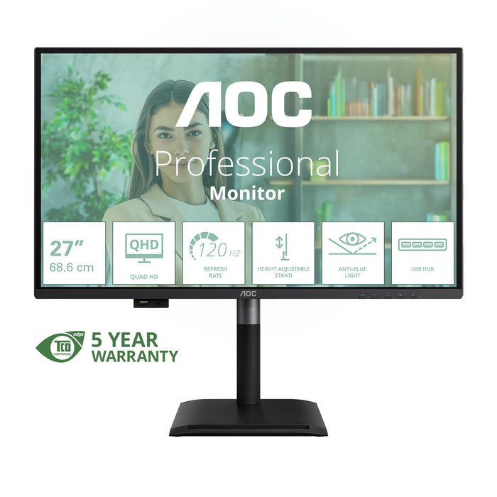 EAN 4038986182881 - AOC Q27P4U pantalla para PC 68,6 cm (27") 2560 x 1440 Pixeles Wide Quad HD Negro imagen 3