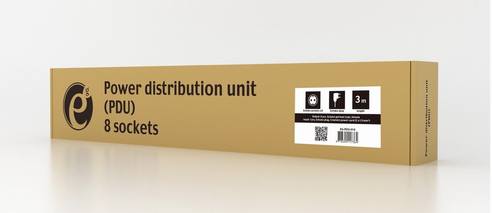 EAN 8716309117364 - Gembird EG-PDU-014 unidad de distribución de energía (PDU) 8 salidas AC 1U Negro imagen 5