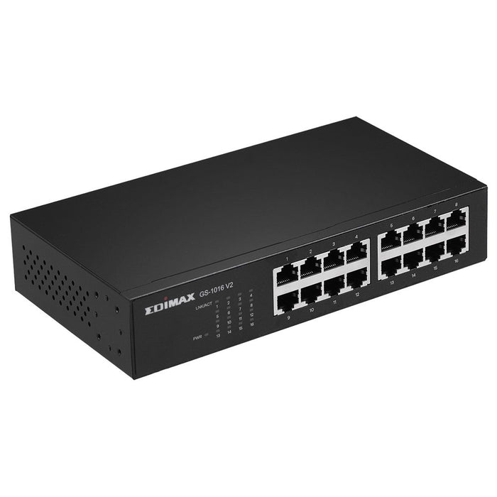 EAN 4717964704283 - Edimax GS-1016 V2 switch Gestionado Gigabit Ethernet (10/100/1000) Negro imagen 3