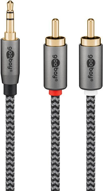 EAN 4040849652882 - Goobay 65288 cable de audio 2 m 3,5mm 2 x RCA Negro, Plata imagen 2