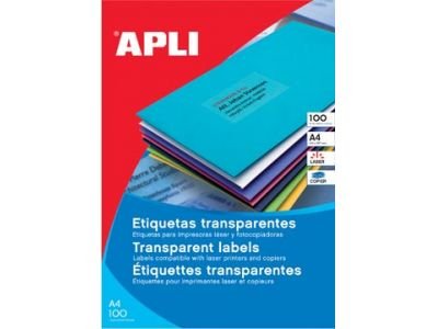 EAN 8410782012252 - APLI SP-581225 Transparente Etiqueta para impresora autoadhesiva imagen 1