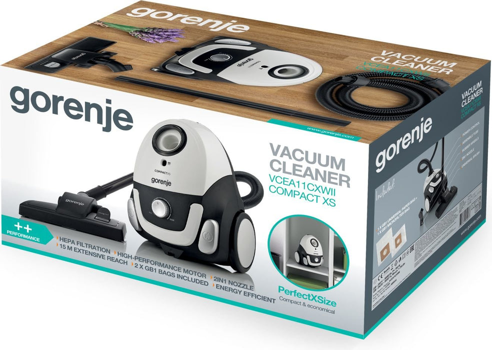 EAN 3838782089077 - Gorenje VCEA11CXWII aspiradora 2 L Aspiradora cilíndrica Secar 750 W Bolsa para el polvo imagen 5