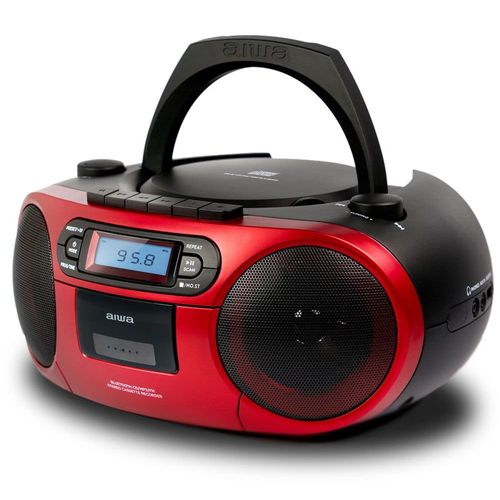 EAN 8435256897210 - Aiwa BBTC-550RD Reproductor de CD portátil Negro, Rojo imagen 4
